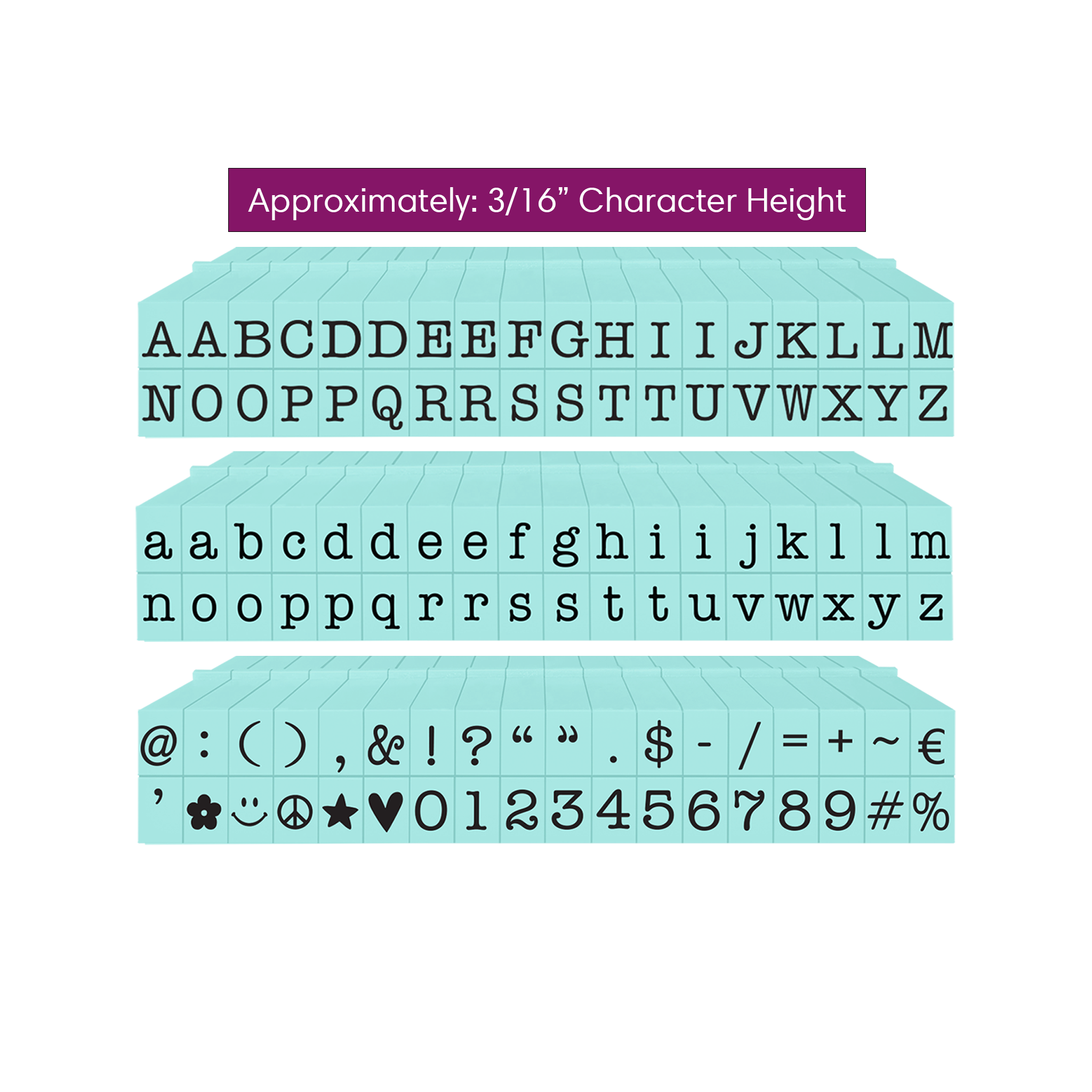  Contact USA Lower Alpha Medium 36ct Pegz Connectable Alphabet  Stamp Set, Tiffany Blue : Arts, Crafts & Sewing
