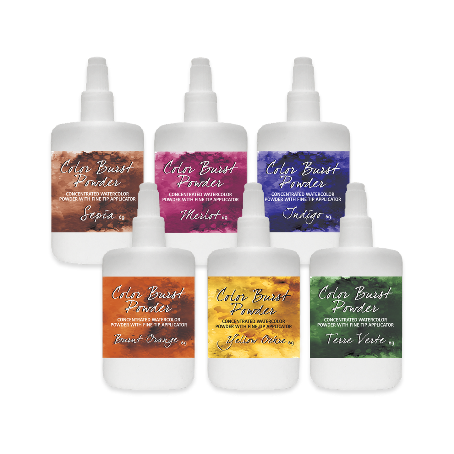 Color Burst Powder - Earth Tones - 6 Pack