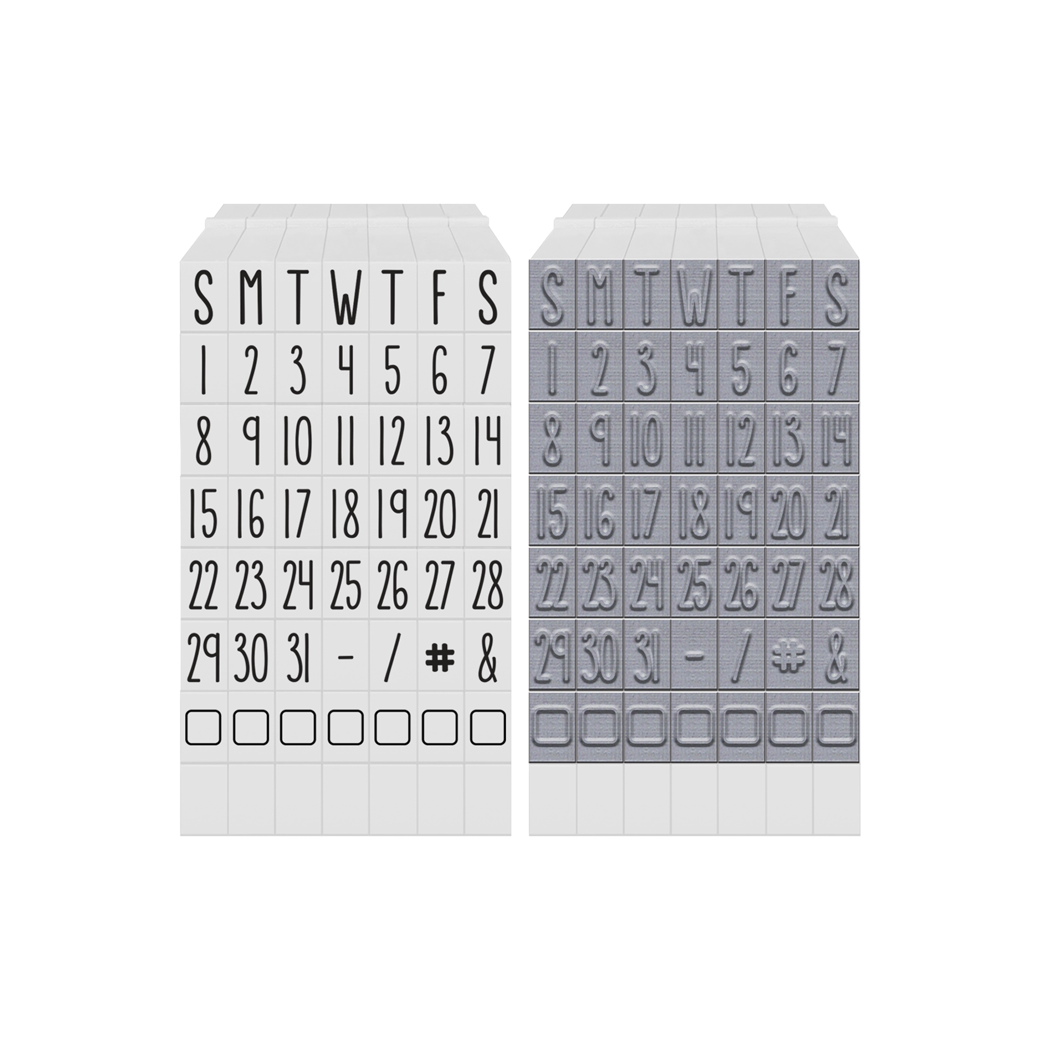 Pegz 49 Piece Calendar Cube Connectable Stamps 7 Blanks pegz-49-piece-calendar-cube-connectable-stamps-7-blanks