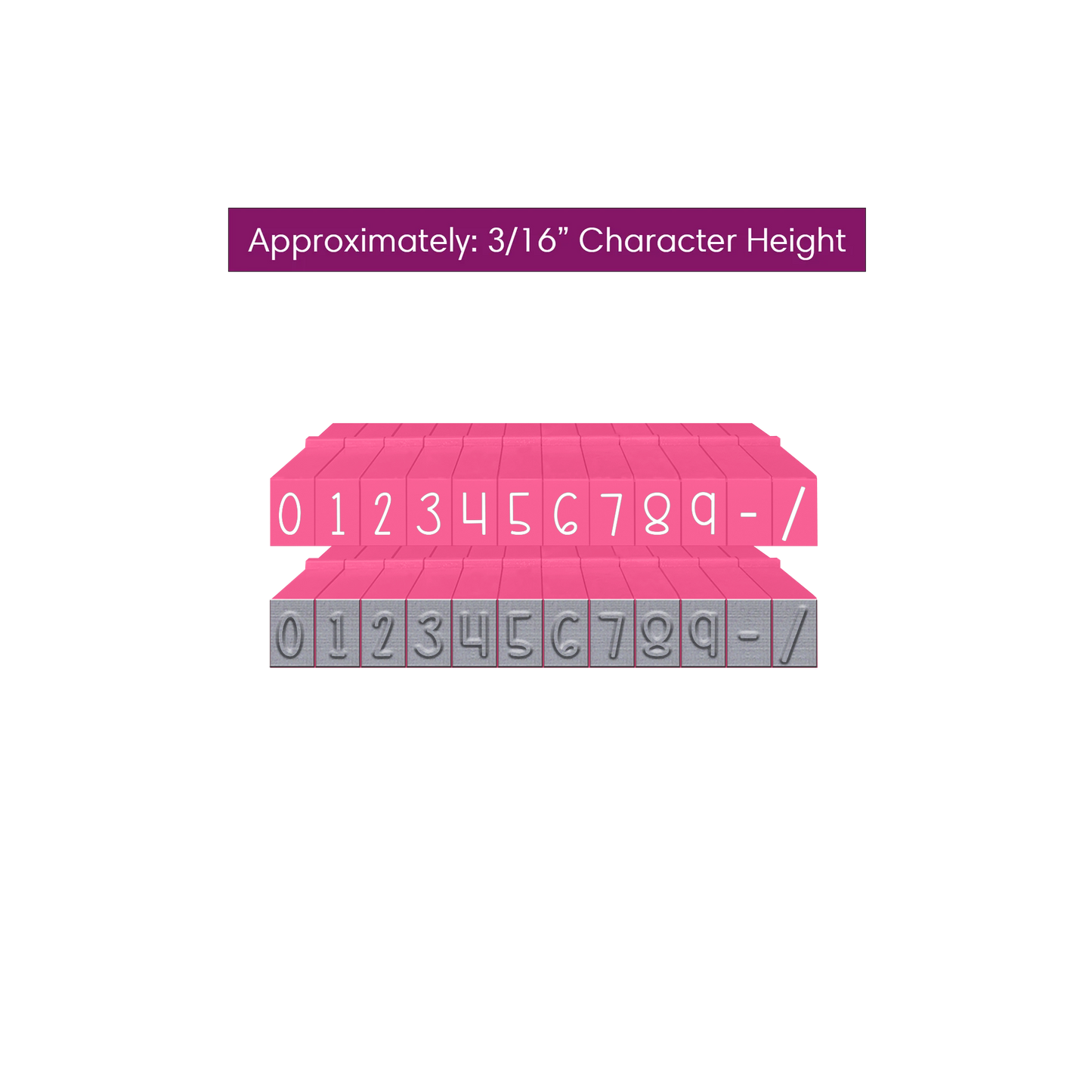 Pegz® Small Size 12-Piece Curvy Girl Numbers Connectable Stamps