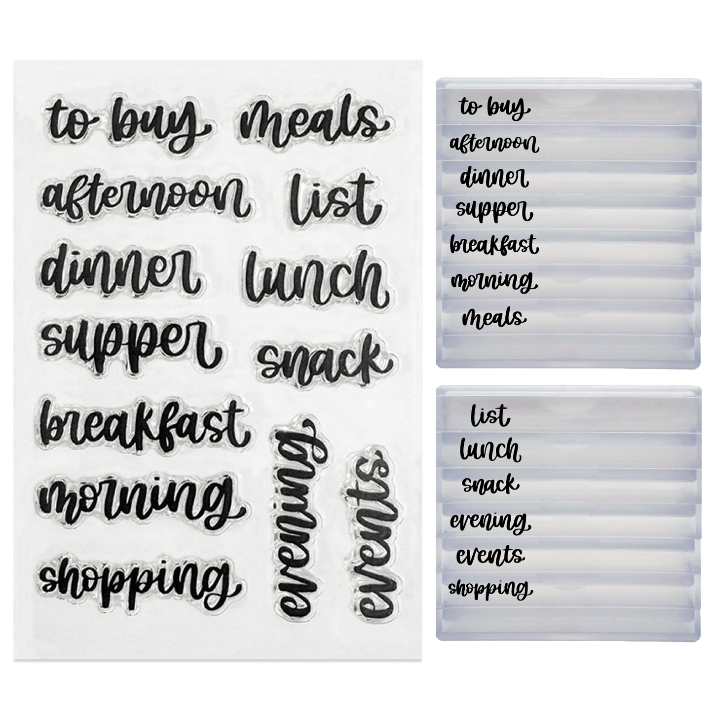 Rylee Autumn Headings Set 2 Stamps with Stackable Clear Blocks