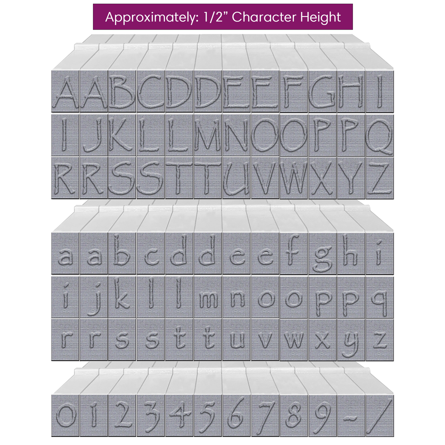 Pegz® Large Size 84 Piece Papyrus Alphabet and Numbers Connectable Stamps Bundle