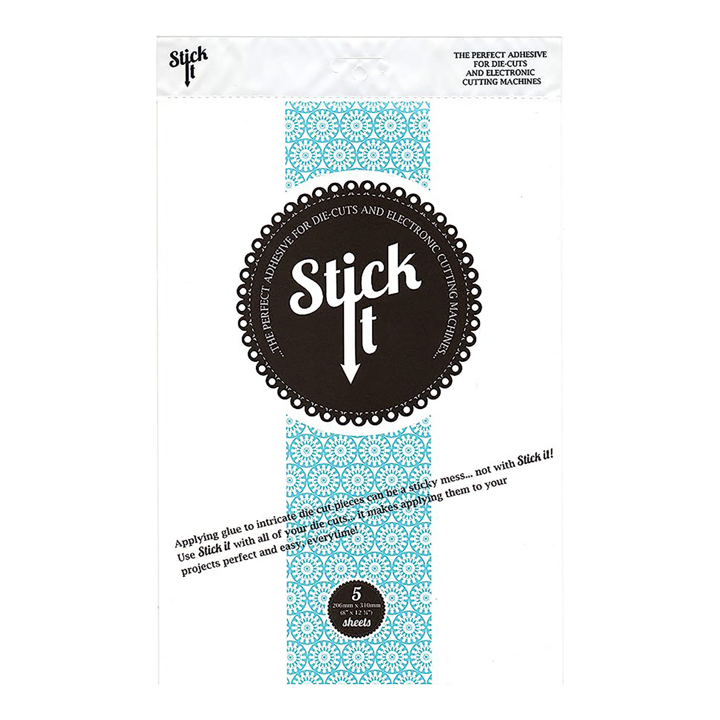 Stick It Large Adhesive Sheets (5 Pack), 8" x 12"