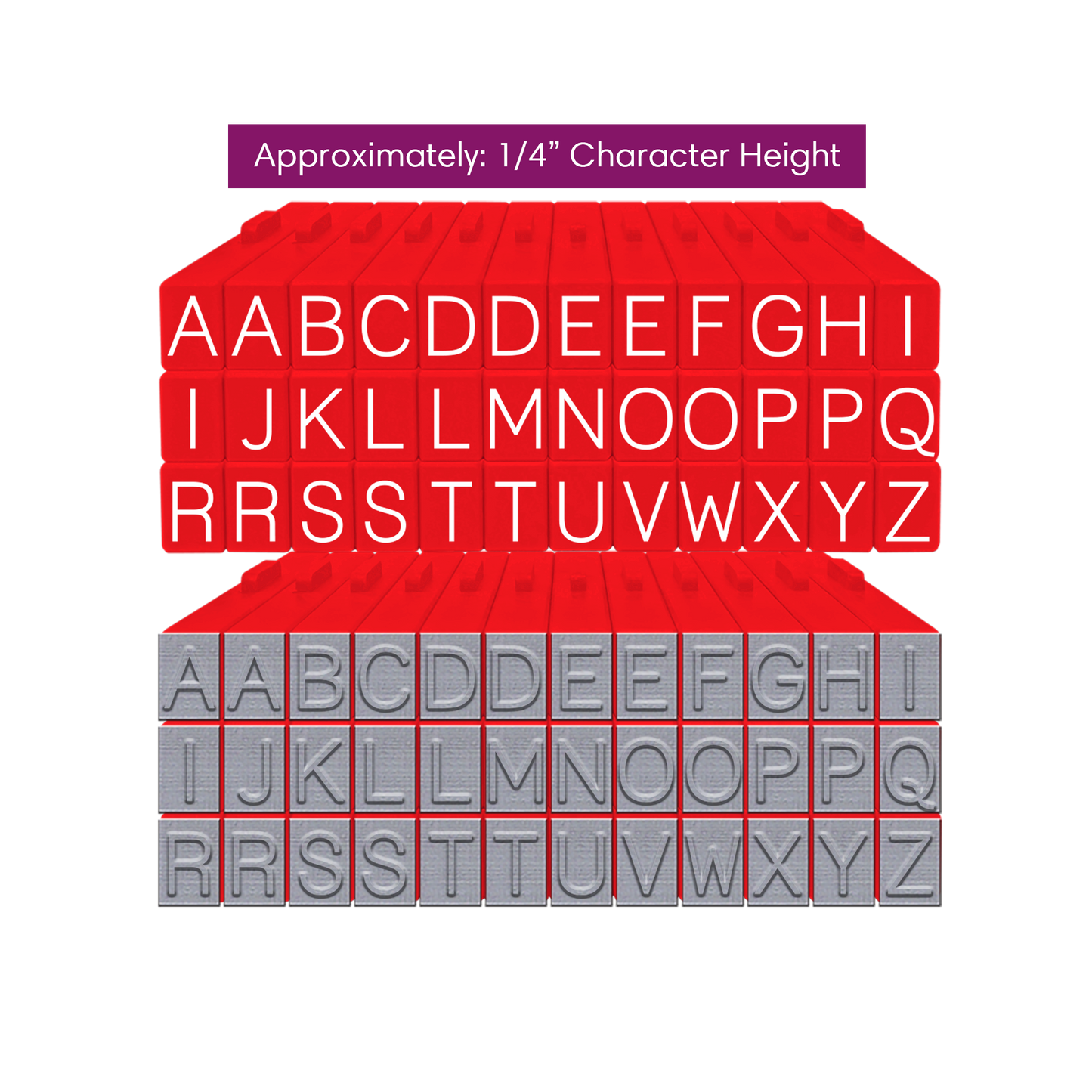 Pegz® Medium Size 36-Piece Lovers Lane Uppercase Connectable Alphabet Stamp Set