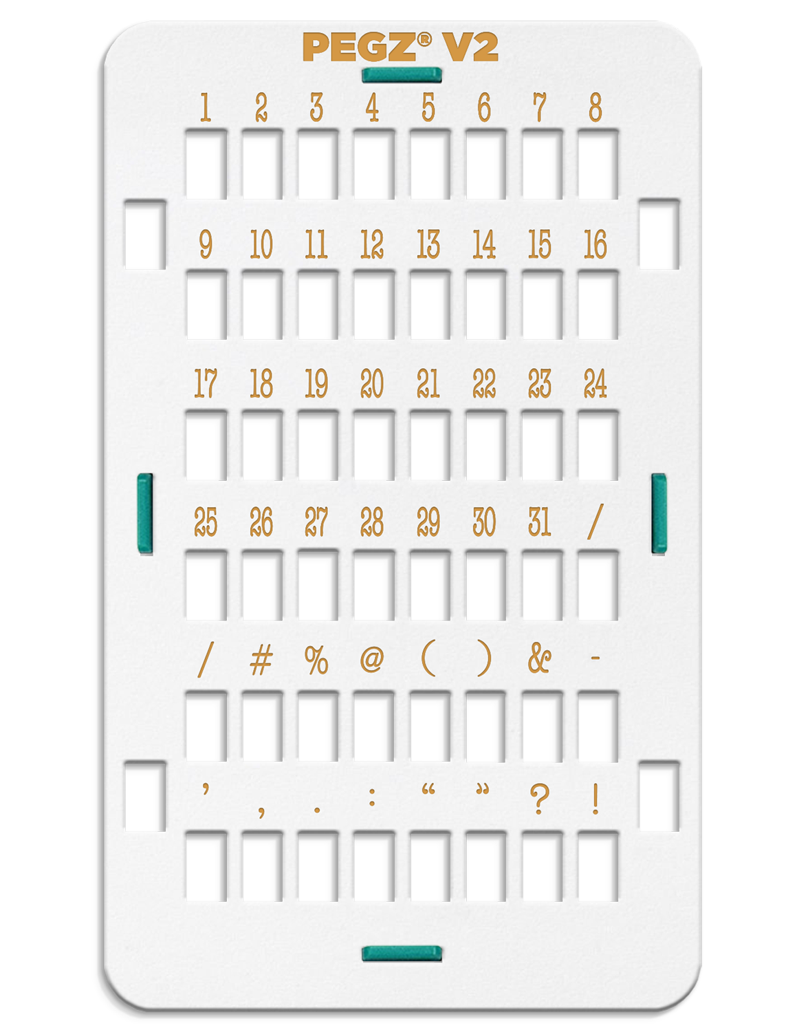PEGZ 2.0 Organizer for American Typewriter Font Attachable Stamps Numbers & Symbols Medium Size (PEGZ Stamps Not Included)