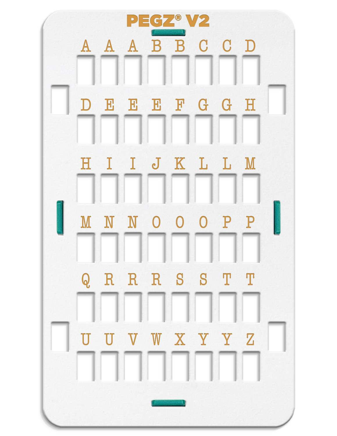 PEGZ 2.0 American Typewriter Font Attachable Stamps Uppercase 51 piece Medium Set with Organizer