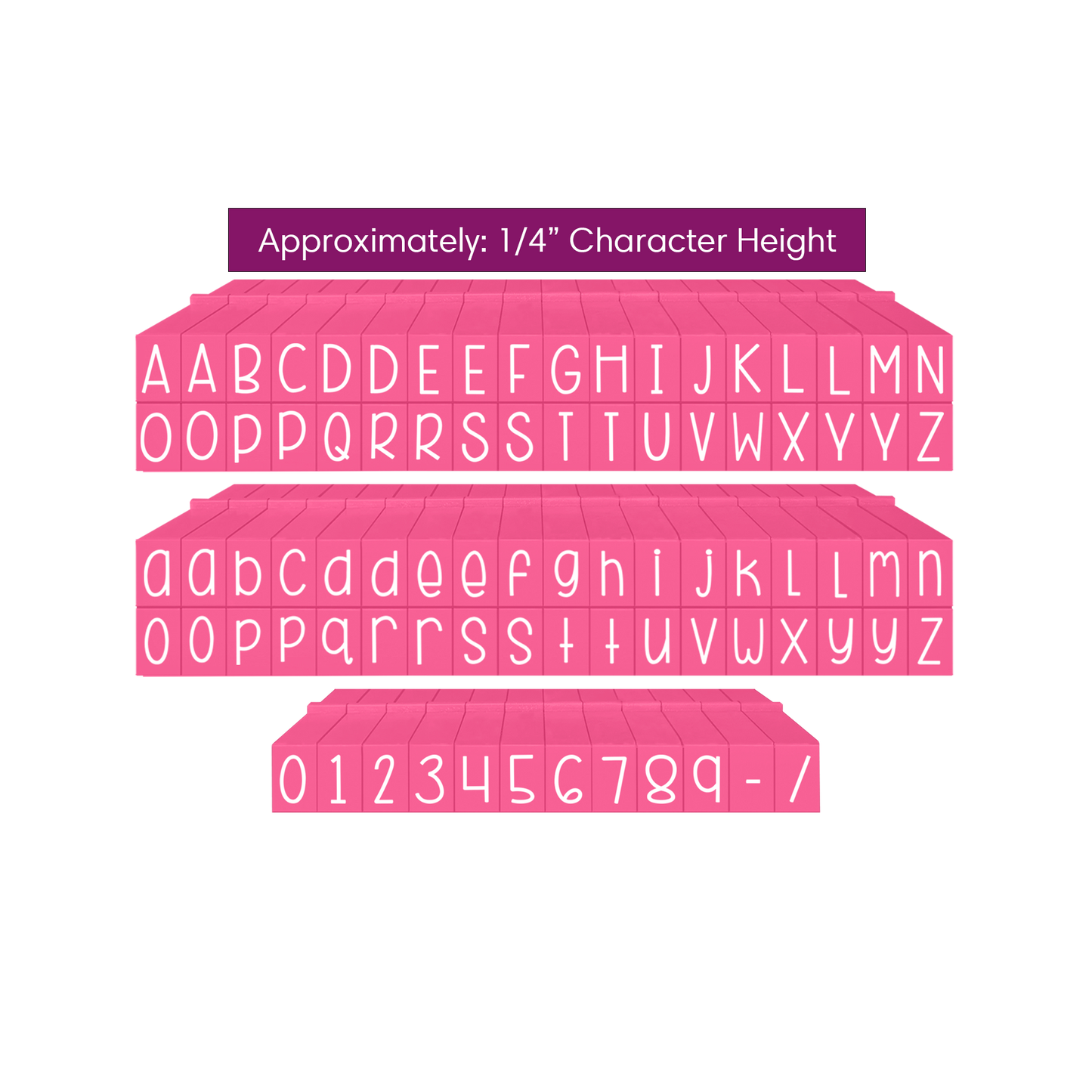 Pegz® Small Size 84-Piece Curvy Girl Alphabet and Numbers Connectable Stamps Bundle