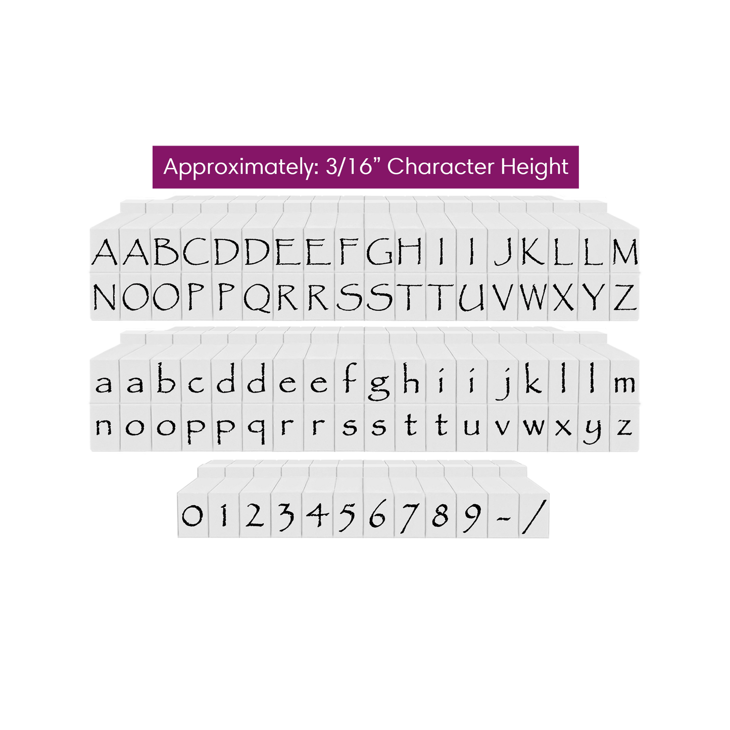 Pegz® Small Size 84-Piece Papyrus Alphabet and Numbers Connectable Stamps Bundle