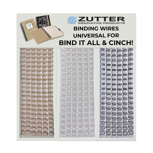 Zutter Variety Pack Owire 12" inch length with 24 loops, Includes 6 Antique Brass, 6 White and 6 Black (5 sizes available)