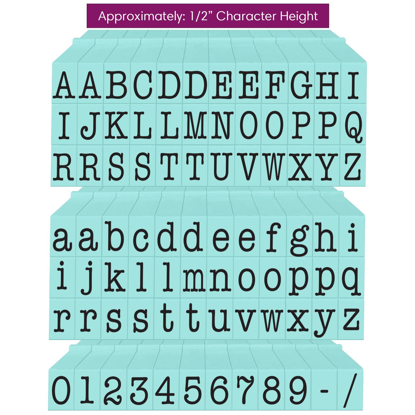 Pegz® Large Size 84-Piece American Typewriter Alphabet Bundle Connectable  Stamp Set
