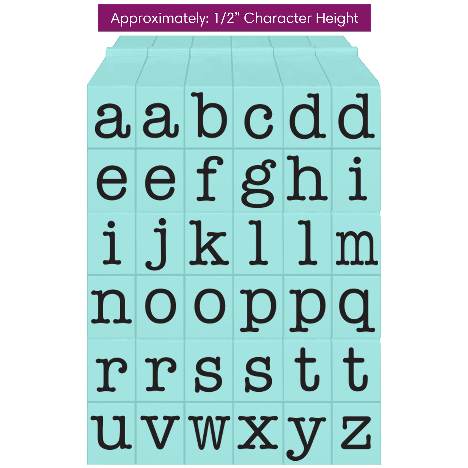 Pegz® Medium Size 36-Piece Orange Crush Lowercase Connectable Alphabet –