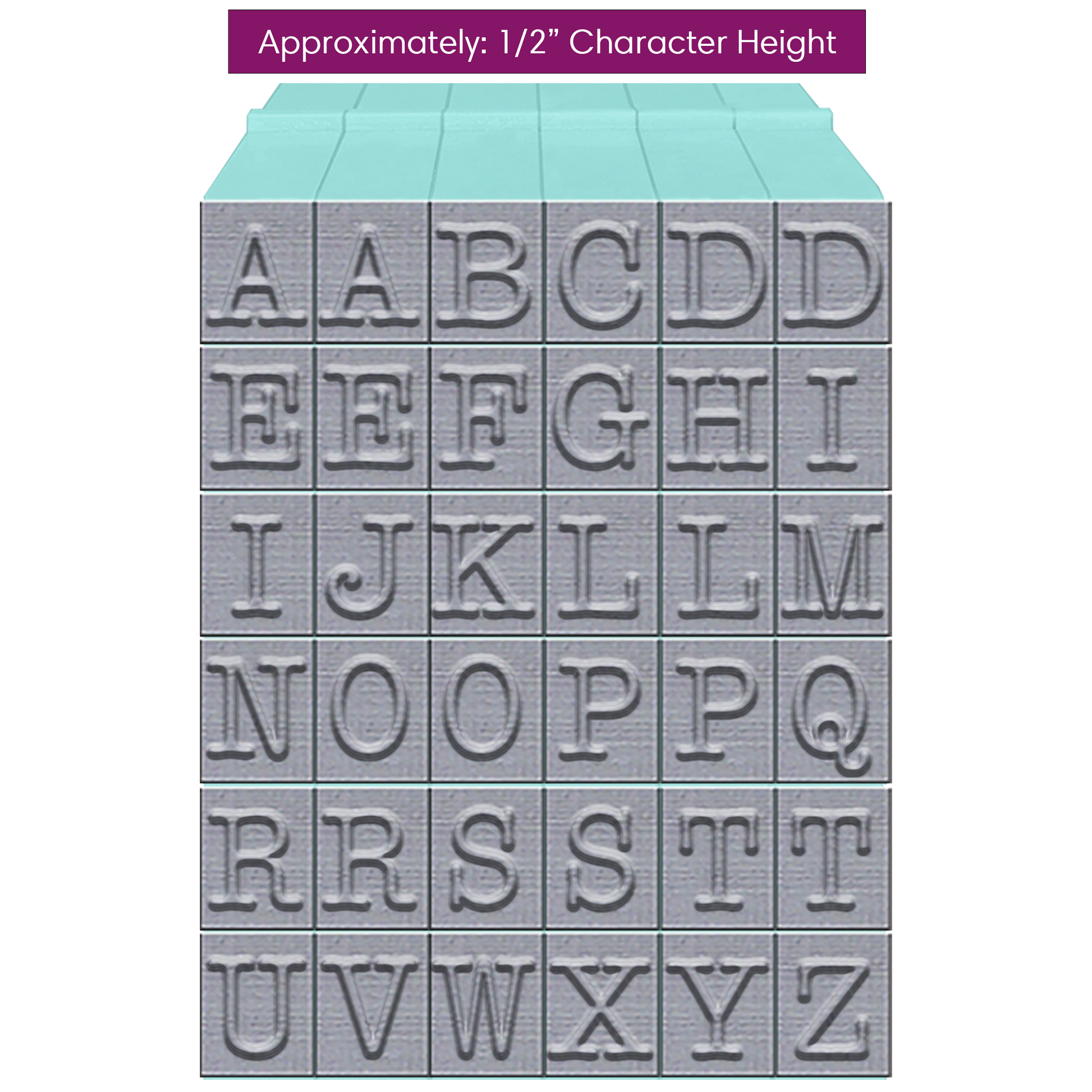 Pegz® Medium Size 36-Piece American Typewriter Uppercase Connectable A –