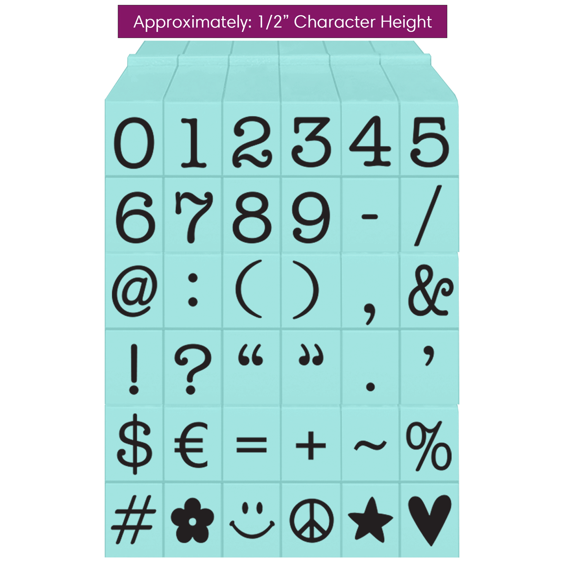 Pegz® Large Size 36-Piece American Typewriter Numbers & Symbols Connec ...