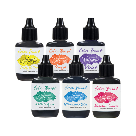Color Burst Liquid Watercolor - Brights - 6 Pack