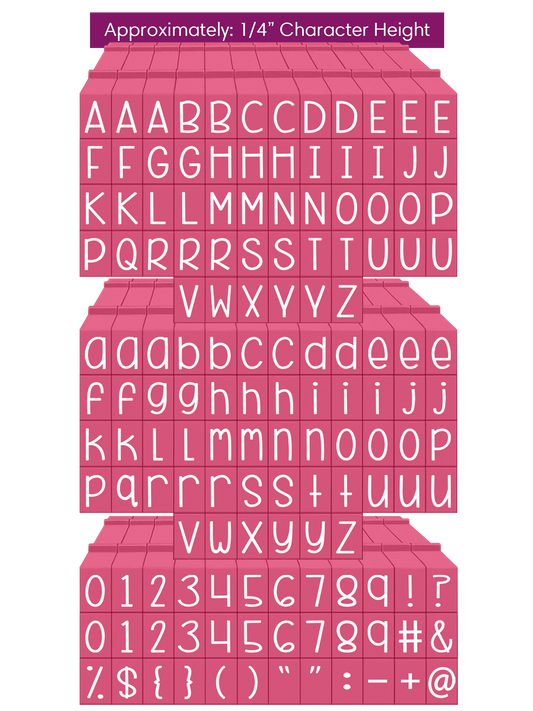 PEGZ 2.0 Alphabet Stamps Clickable Connectable Curvy Girl Font 54 Uppercase, 54 Lowercase, 36 Numbers & Symbols, 6 Blanks, 150 Pc Bundle Medium Size
