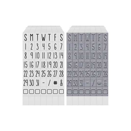 Pegz® 49 piece Calendar Cube Connectable Stamps + 7 blanks