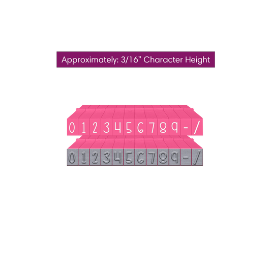 Pegz® Small Size 12-Piece Curvy Girl Numbers Connectable Stamps