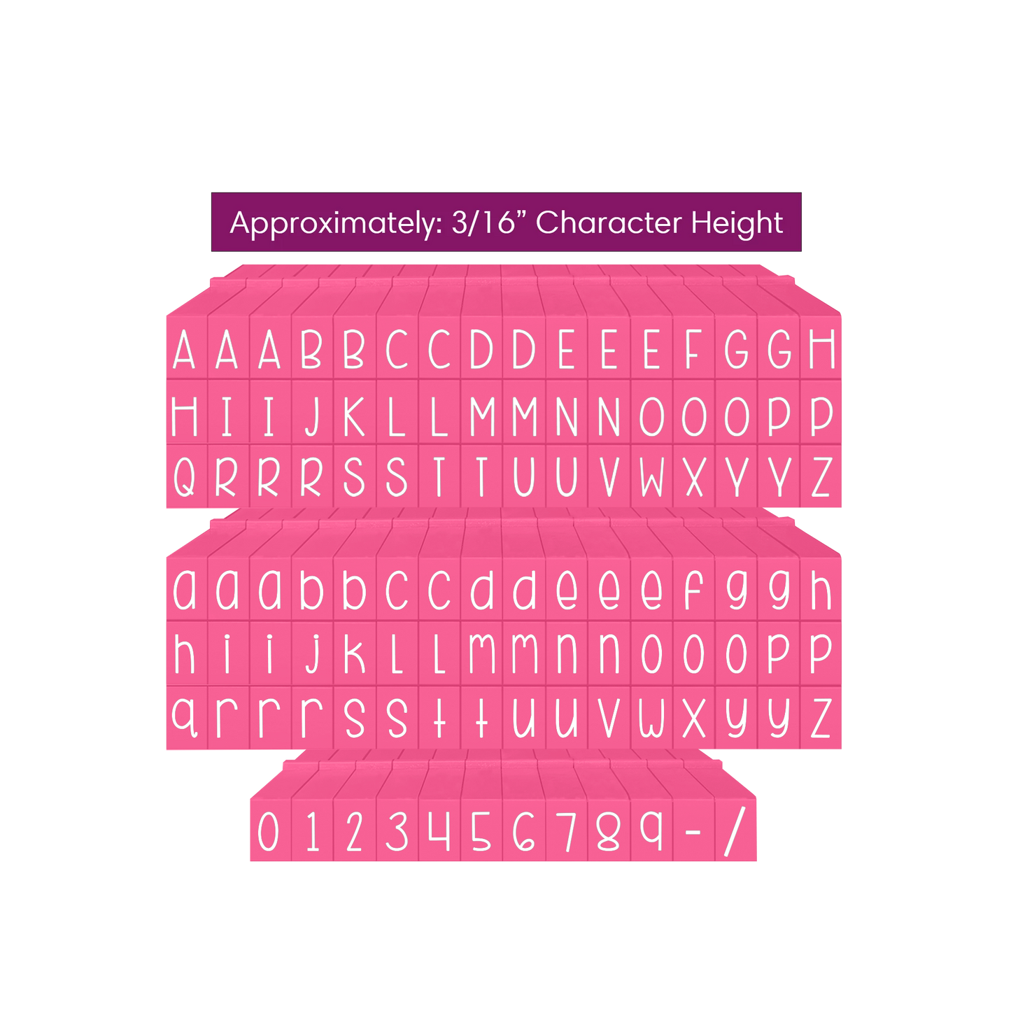 Pegz® Small Size 108-Piece Curvy Girl Alphabet and Numbers Connectable Stamps Bundle