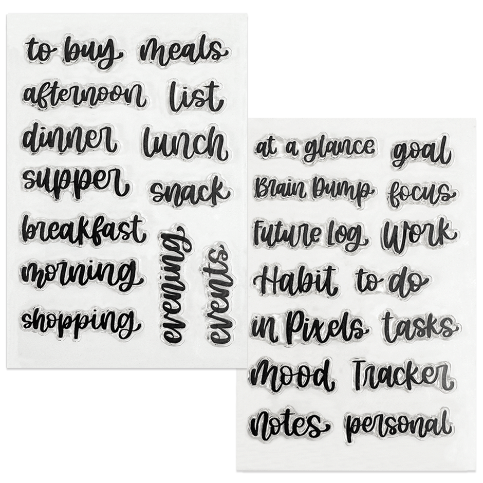 Rylee Autumn Headings Set 1 & 2 Stamps Bundle