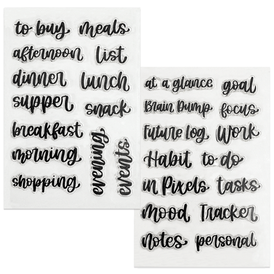 Rylee Autumn Headings Set 1 & 2 Stamps Bundle