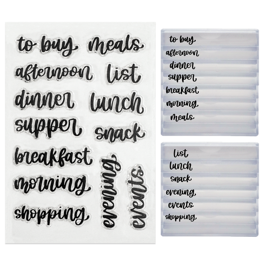 Rylee Autumn Headings Set 2 Stamps with Stackable Clear Blocks