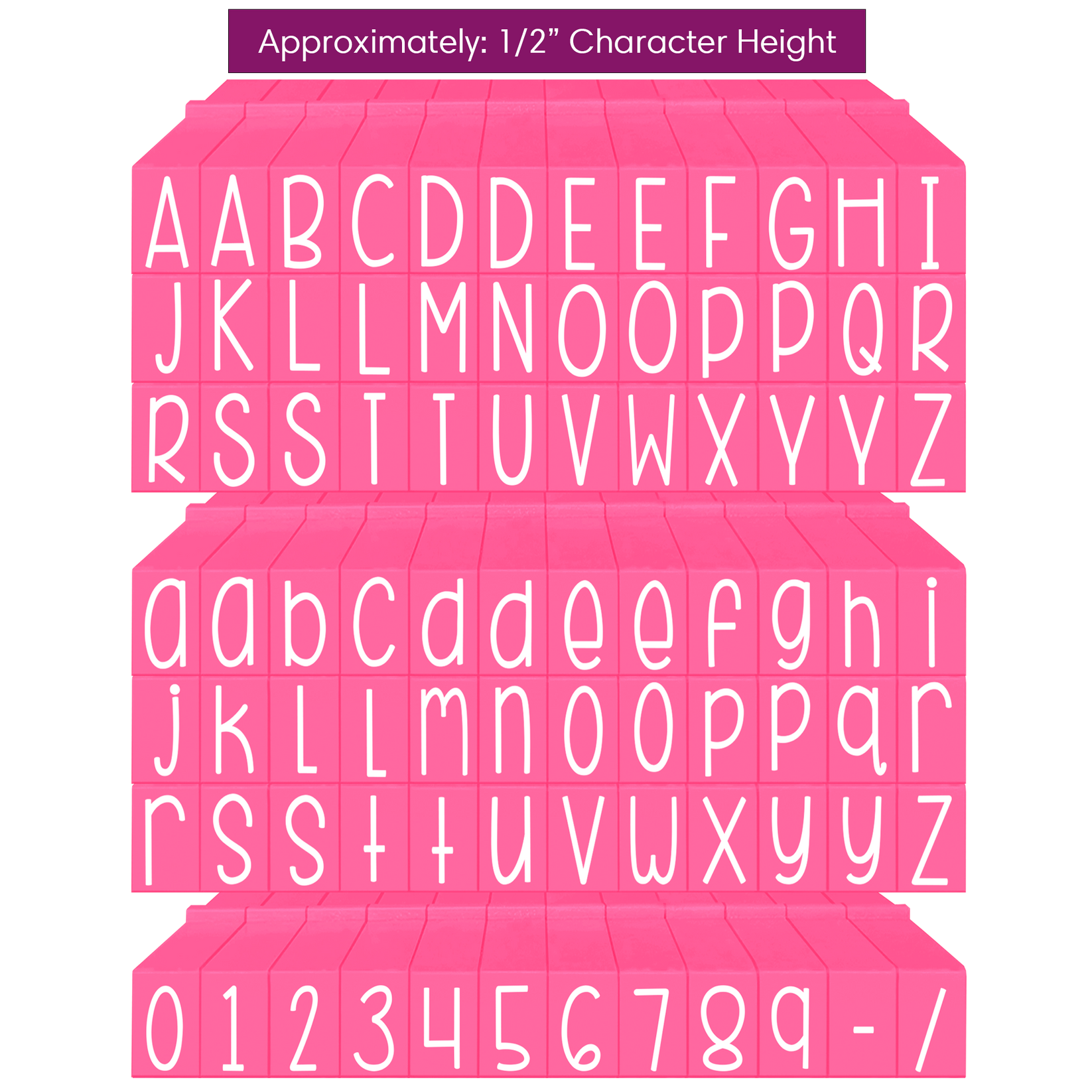 Pegz® Large Size 84-Piece Curvy Girl Alphabet and Numbers Connectable Bundle Stamps Set