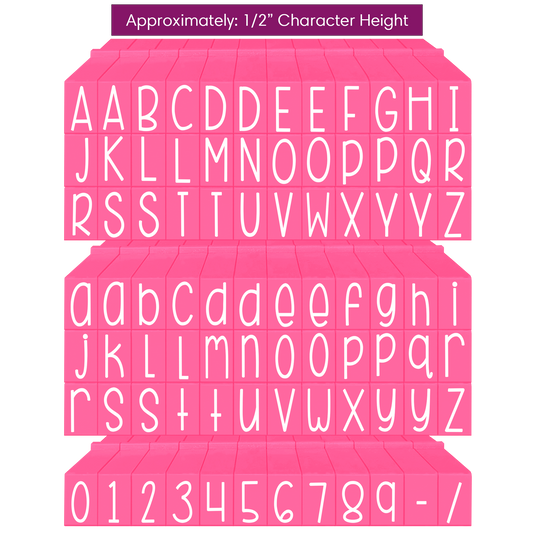 Pegz® Large Size 84-Piece Curvy Girl Alphabet and Numbers Connectable Bundle Stamps Set