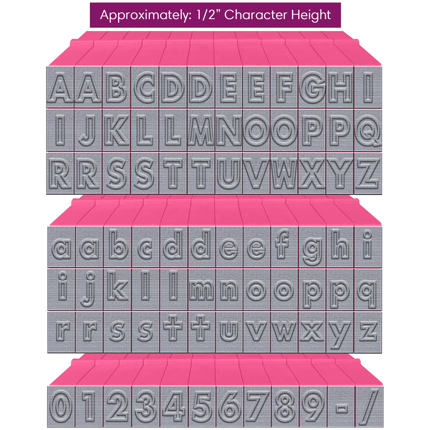 Pegz® Large Size 84 Piece Futura Outline Alphabet and Numbers Connectable Stamps Bundle