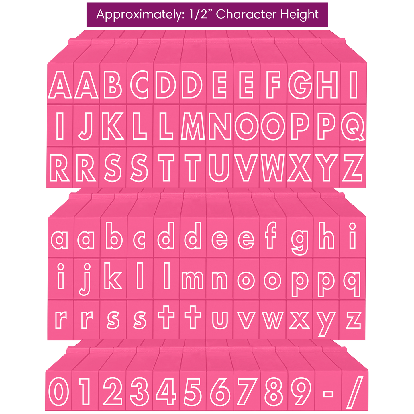 Pegz® Large Size 84 Piece Futura Outline Alphabet and Numbers Connectable Stamps Bundle