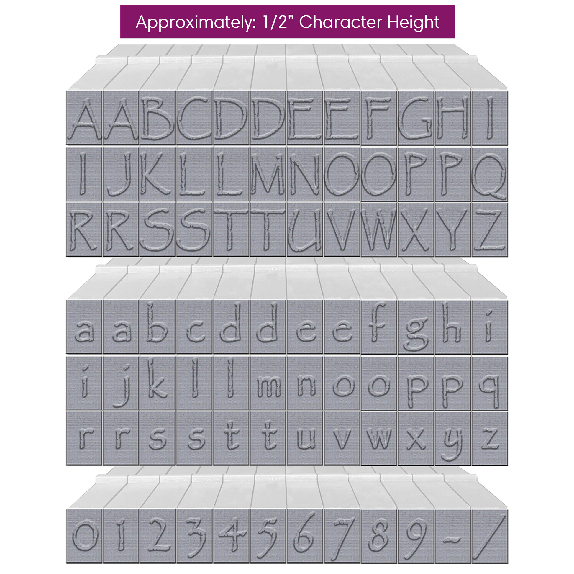 Pegz® Large Size 84 Piece Papyrus Alphabet and Numbers Connectable Stamps  Bundle