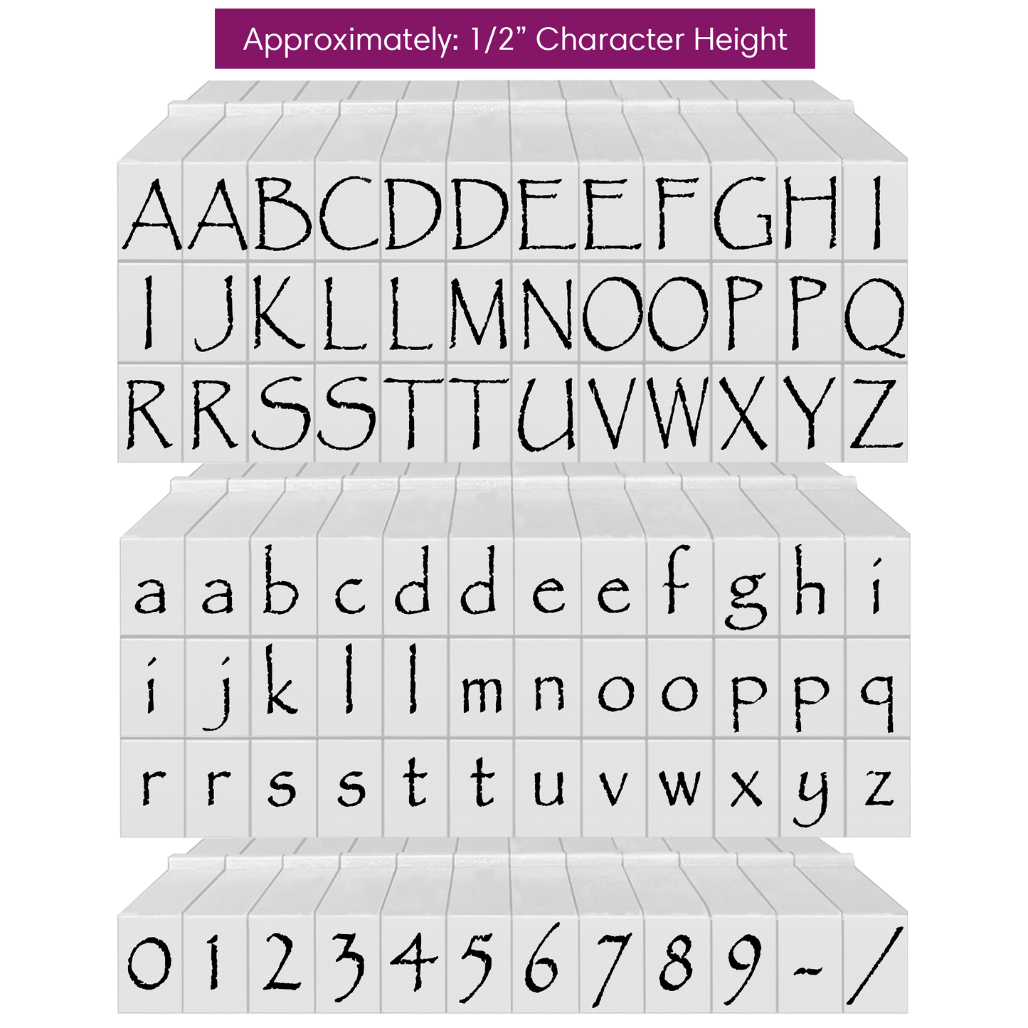 Pegz® Large Size 84 Piece Papyrus Alphabet and Numbers Connectable Stamps Bundle