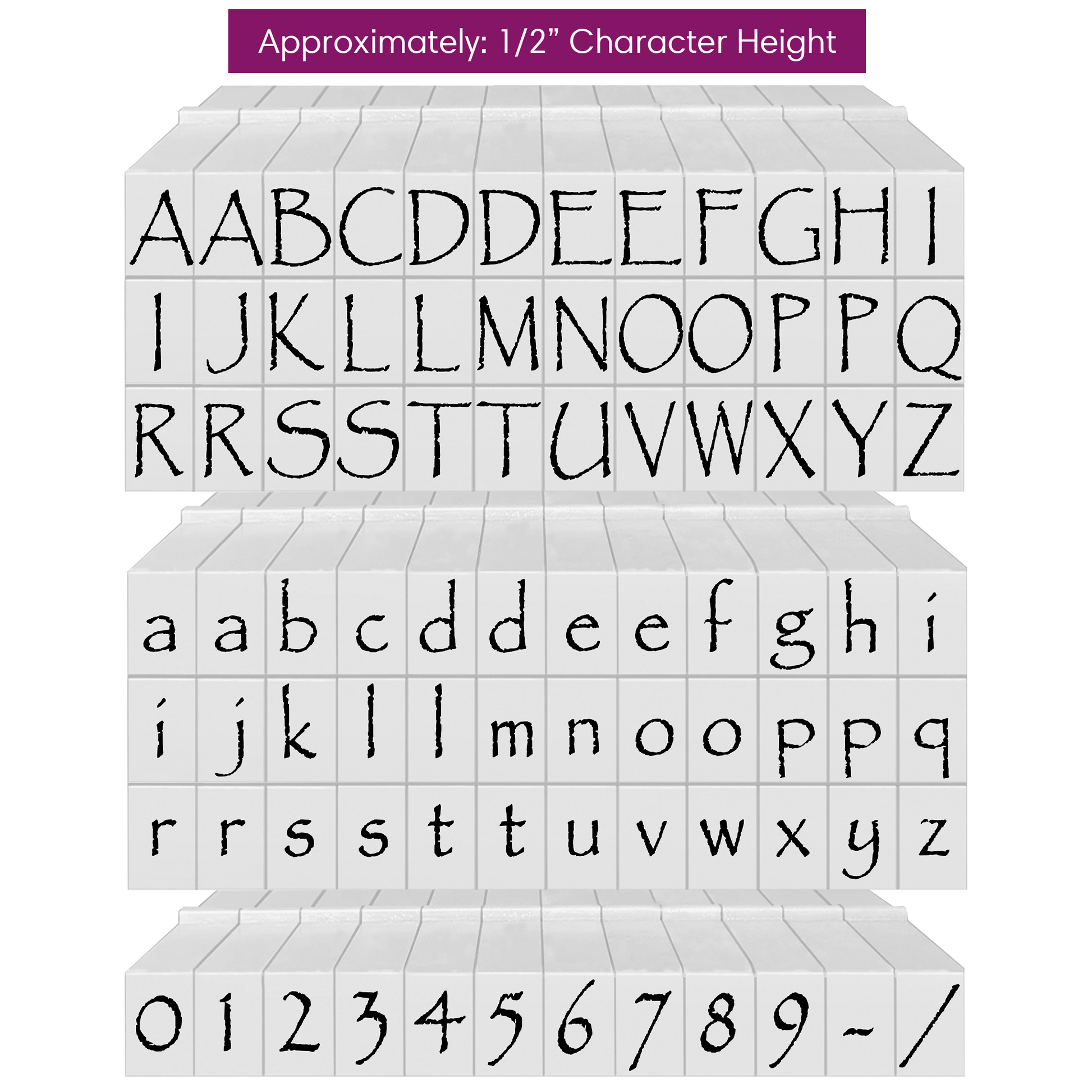Pegz® Medium Size 36-Piece Orange Crush Lowercase Connectable Alphabet  Stamp Set