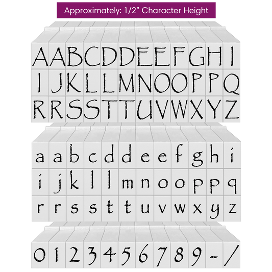 Pegz® Large Size 84 Piece Papyrus Alphabet and Numbers Connectable Stamps Bundle