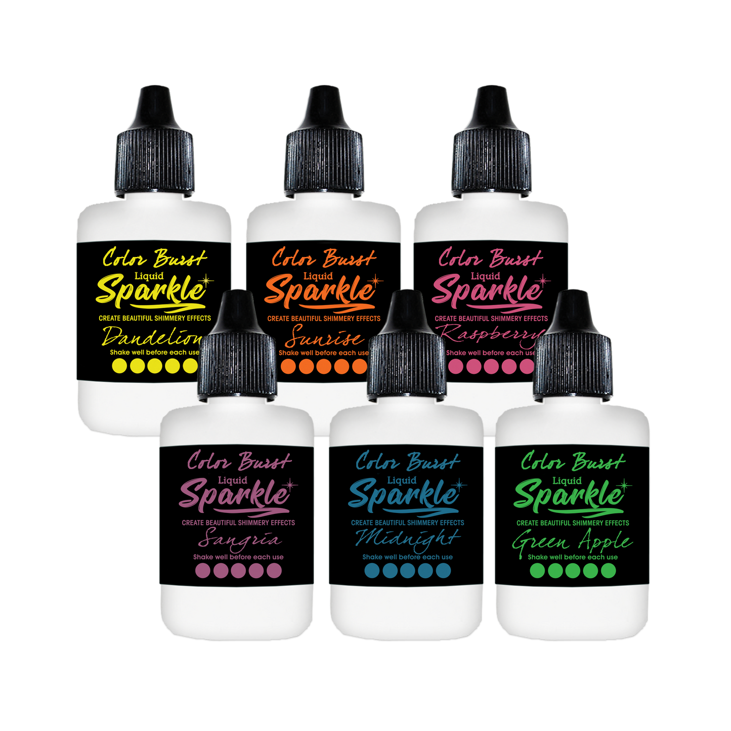 Color Burst Liquid Sparkle - Radiant Drops - 6 Pack