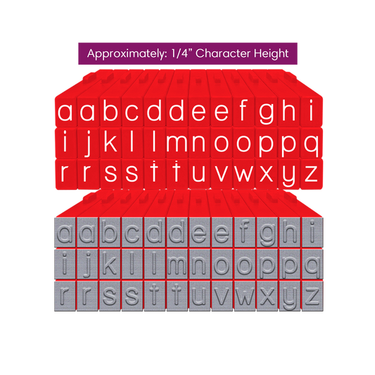 Pegz® Medium Size 36-Piece Lovers Lane Lowercase Connectable Alphabet Stamp Set