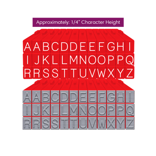 Pegz® Medium Size 36-Piece Lovers Lane Uppercase Connectable Alphabet Stamp Set
