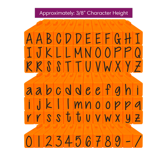 Pegz® Medium Size 84 Piece Orange Crush Alphabet and Numbers Connectable Stamps Bundle