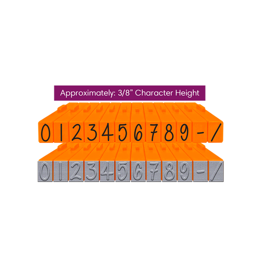 Pegz® Medium Size 12-Piece Orange Crush Numbers Connectable Stamp Set