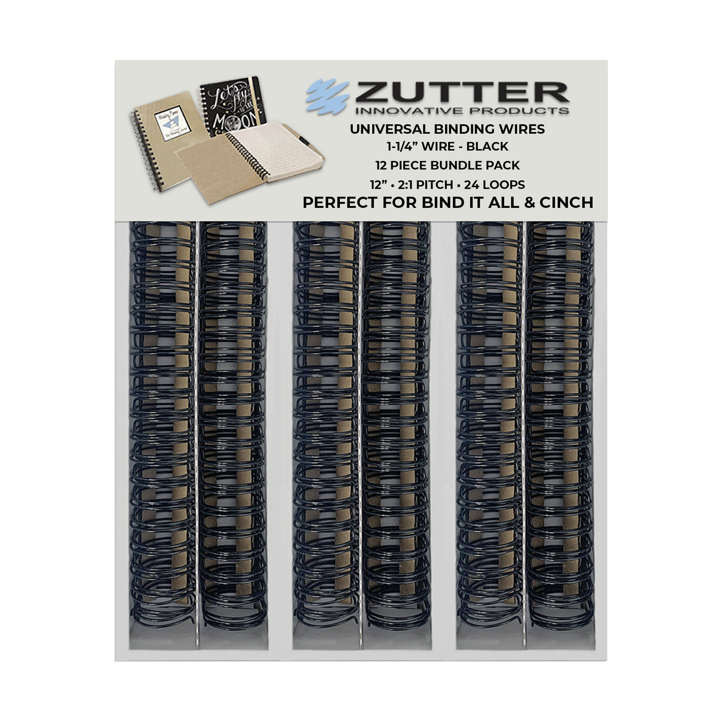 Zutter Black Owire 12" inch length with 24 loops (5 sizes available)